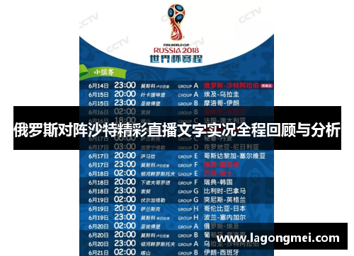 俄罗斯对阵沙特精彩直播文字实况全程回顾与分析